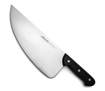 Cuchillo pescadero de acero inoxidable nitrum 320 mm mango negro