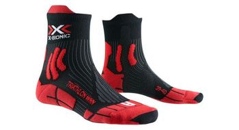 Medias de triatlon x bionic dragonfly 5g para mujer rojo negro  strong