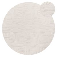 alfombra moderna tokko crema 160 cm redondo