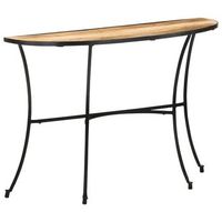 mesa auxiliar de madera maciza de mango 110x40x77 cm vidaxl