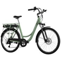 bicicleta electrica de ciudad capital 80 km de autonomia bateria 468 wh suspension delantera cambio shimano de 6 velocidades y doble disco de freno