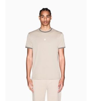 A|X Armani Exchange para hombre. XM002451AF10356U6229 Camiseta Lisa beige (L), Casual, Algodón, Manga corta
