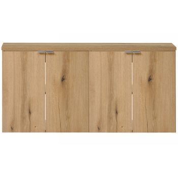 Conjunto De 2 Muebles Bajo Lavabo Newport Con Puertas 120x60x40 Cm - Efecto Roble [en.casa]