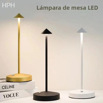 Lámpara de Mesa Recargable HPH, Lámpara LED Creativa de Estilo Vintage, Lámpara de Mesa Coffee Pina Pro, Decoración Estética, Lámpara de Escritorio Decorativa