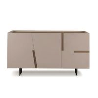 aparador moderno beige de 3 puertas 160 x 50 cm h 80 cm