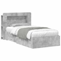 estructura de cama con almacenamiento gris hormigon 80 x 200 cm vidaxl