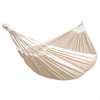 hamaca colgante ultrarresistente algodon 300 gm2 312x150x23 cm beige