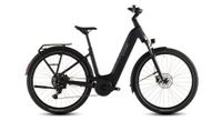 cube touring hybrid one 600 easy entry bicicleta trekking electrica shimano cues 9s 600 wh 700 mm negro carbon 2026