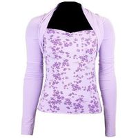 deha camiseta koszulka damska z drugim rrkawem fiorkowy para mujer