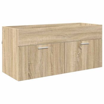 Mueble De Lavabo Roble Sonoma Madera De Ingeniería Vidaxl