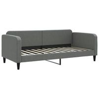 sofa cama sin colchon tela gris oscuro 90x200 cm vidaxl