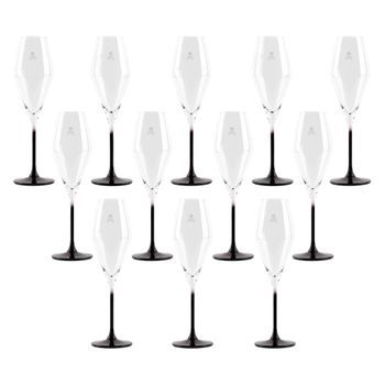 Juego De 12 Copas Flauta Calavera De 182ml En Cristal Scalpers Home