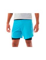 pantalon de trail compressport trail racing 2-in-1 azul royal hombre
