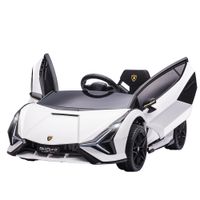 homcom coche electrico infantil 12v con control remoto con musica mp3 usb 108x62x40 cm blanco   aosom espana