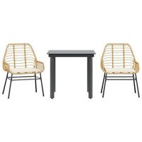 juego de comedor jardin 3 uds cojines ratan sintetico marron cfw448129