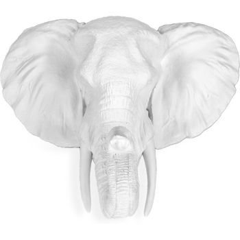 Cabeza De Elefante- Resina Blanco