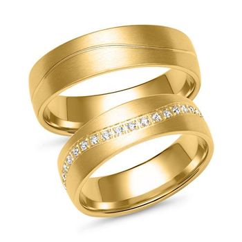 Alianzas de oro con 36 diamantes
