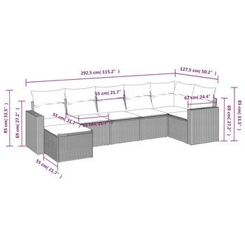 Sofá De Exterior (con Cojines, Juego De 7 Piezas)