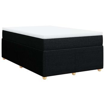 Cama Tapizada 190x120x46 Cm Tejido - Negro