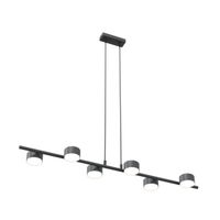 lampara colgante kelvo negro 6 luces