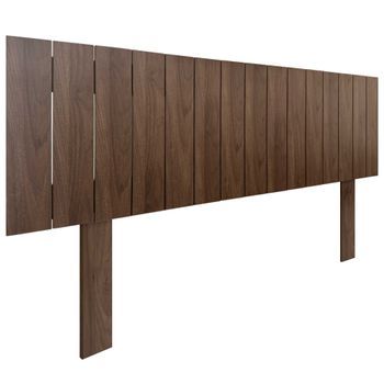 Cabecero De Madera Reciclada Dm Estilo Palet Vertical Con Patas 145x115cm Camas 145 - Nogal Madera