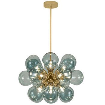 Lámpara De Techo Bolas Cristal - Lámpara Colgante - Jacobella  Azul