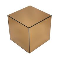mesa cubica con espejos 40cm ambar