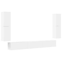 set de muebles para tv 7 piezas madera contrachapada blanco vidaxl