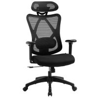 vinsetto silla de oficina ergonomica con altura ajustable negra