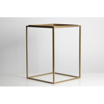 Mesa Auxiliar Metálica 55 X 40 X 40 - Dorada