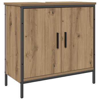 Armario Lavabo Baño Madera Ingeniería Roble Artisan 60x30x60 Cm Vidaxl