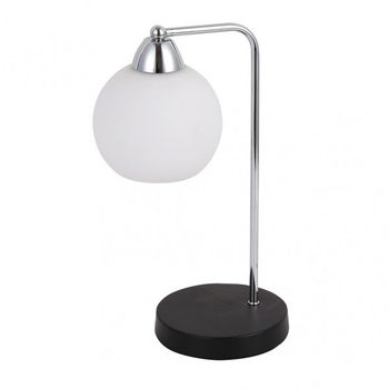 Sobremesa con tulipa esferica PISSIS cromo FABRILAMP
