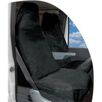 heavy duty waterproof van  seat protector - black  single seat  twin cab seat