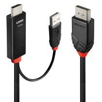 Lindy 41498 adaptador de cable de vÃdeo 1 m HDMI + USB Type-A DisplayPort Negro