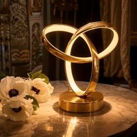 lampara de mesa led moderna con forma de trebol lampara de noche tres colores con atenuacion infinita adecuada para dormitorios comedores salas de estar cafeterias