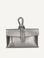 caprice clutch bag silver made of leather size 1
