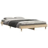estructura de cama sin colchon madera roble sonoma 120x200 cm vidaxl