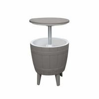 mesa nevera para jardin de resina cosmopolitan beige gardiun capacidad 37 l 485x485x5782 cm funcion 3 en 1 mesita nevera y asiento gris
