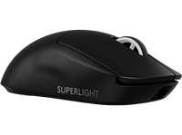 raton gaming - logitech g pro x superlight 2 lightspeed inalambrico-usb 320000 ppp pc-mac botones personalizables interruptores hibridos negro