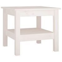 mesa de centro blanca 45x45x40 cm madera maciza de pino vidaxl