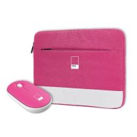 funda para portatil pantone 156 con raton inalambrico acolchada rosa usb universal