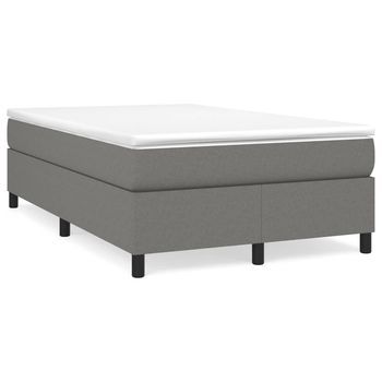 Cama Tapizada 203x120x35 Cm Tejido - Gris