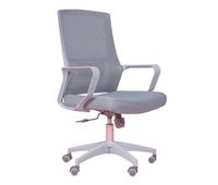 silla de oficina ergonomica regulable en malla transpirable con acabados grises - mesh