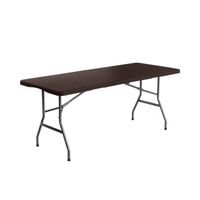 mesa rectangular plegable de resina ratan 180x74x74 cm 7house