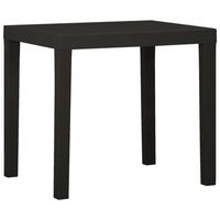 mesa de jardin de plastico gris antracita 79x65x72 cm vidaxl