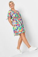 limited collection vestido corto de flores de colores mujer curvy y tallas grandes yours