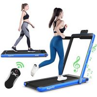 cinta de andar electrica portatil control remoto y pantalla led costway 125 x 70 x 107 cm