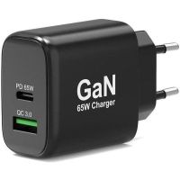 cargador de pared gan port designs 902104eu 65w usb-c pd  usb-a