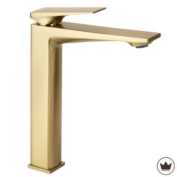 Grifo De Lavabo Rea Prime High Premium, Brush Gold 15 X 4,2 X 26 Cm