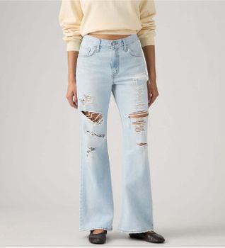 Levi's para mujer. 005DO-0009 Jeans Loose Boot azul claro (27/31), Casual, Algodón, Denim